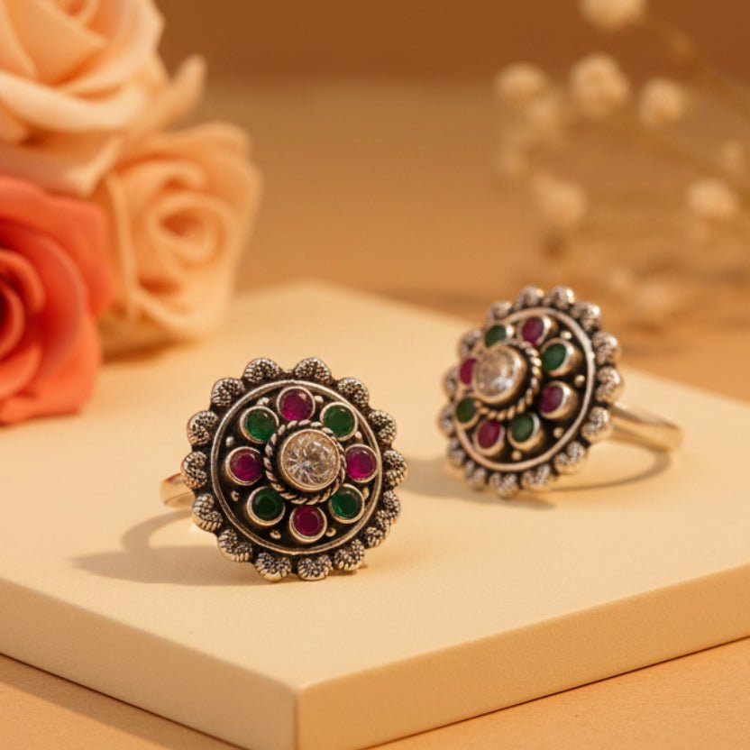 Meera Toe Rings - Zirak Silver