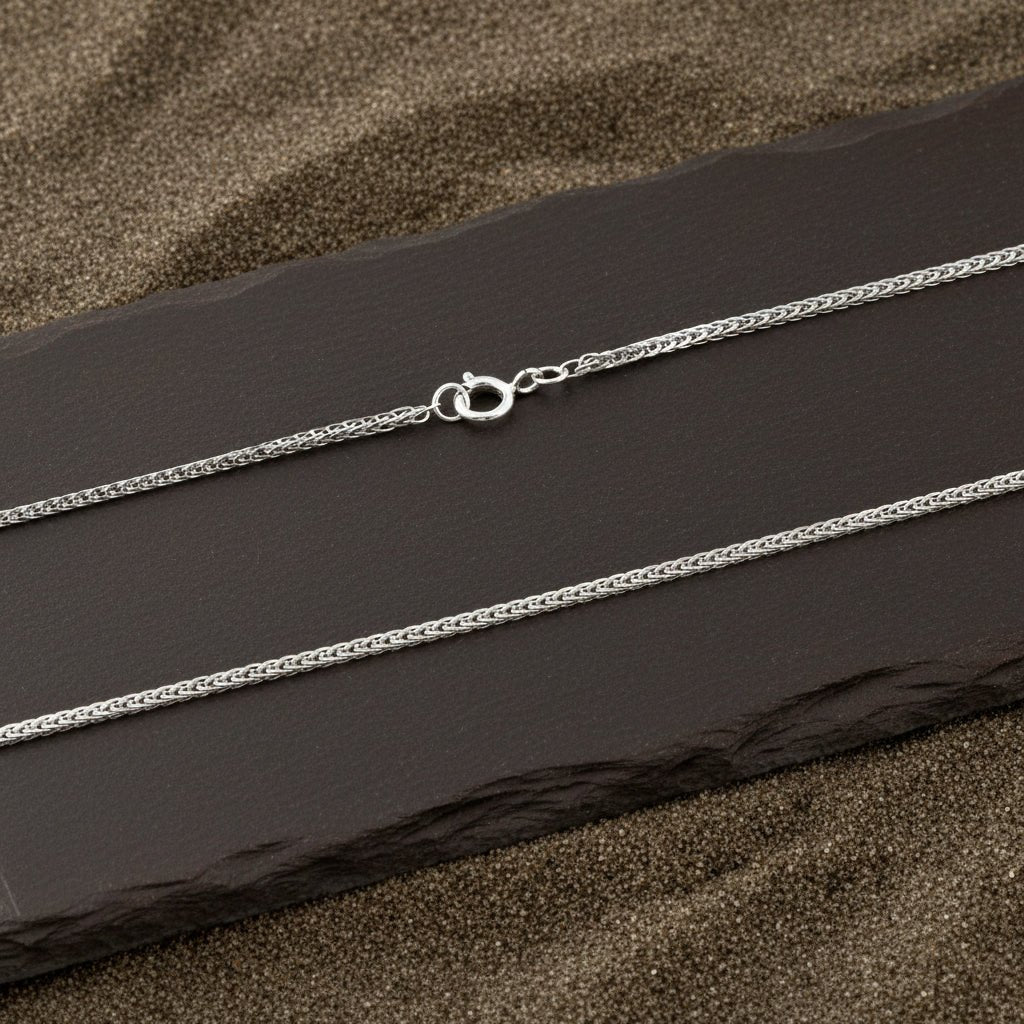 Mehar Chain – Glossy Finish Fishtail Silver Chain – Zirak Silver