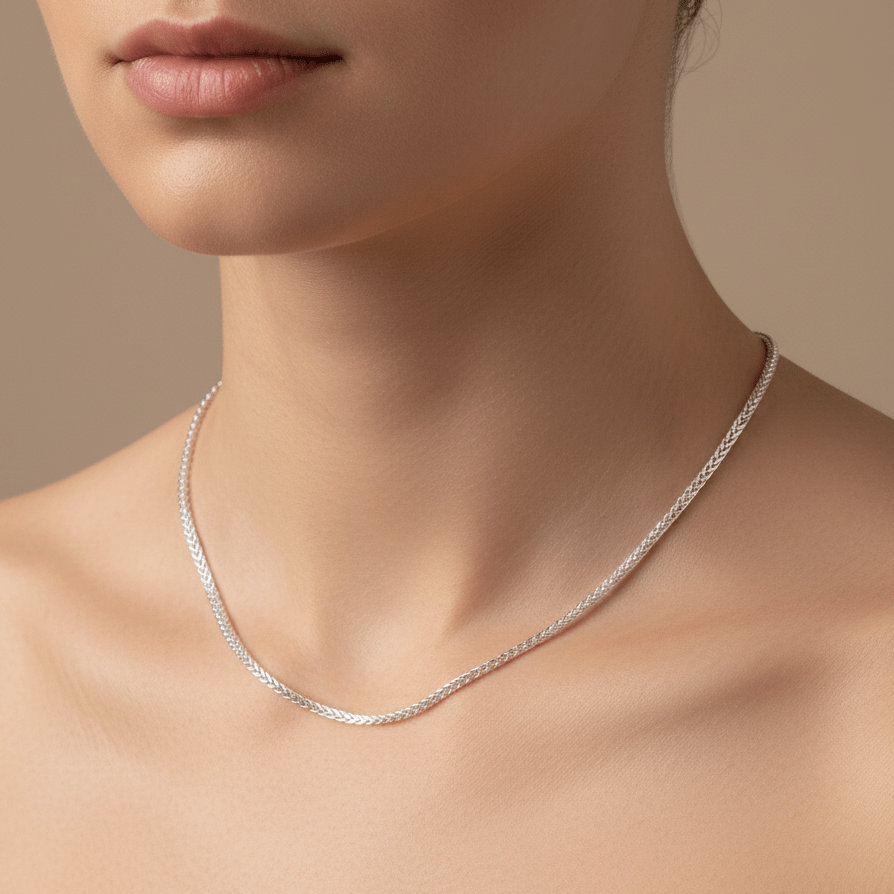 Mehar Chain – Glossy Finish Fishtail Silver Chain - Zirak Silver