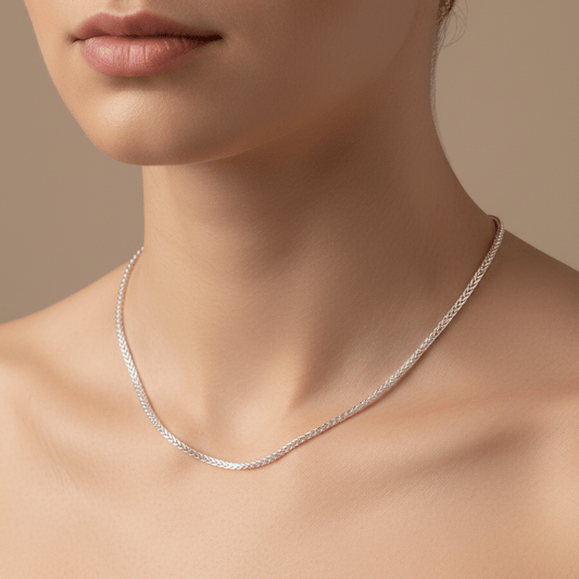 Mehar Chain – Glossy Finish Fishtail Silver Chain - Zirak Silver