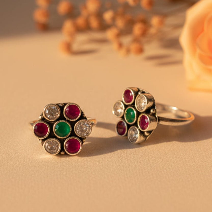 Meher Phool Bichiya Pair - Zirak Silver