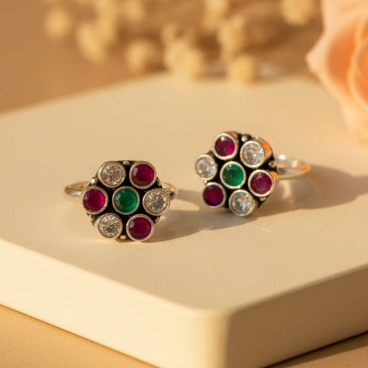 Meher Phool Bichiya Pair - Zirak Silver