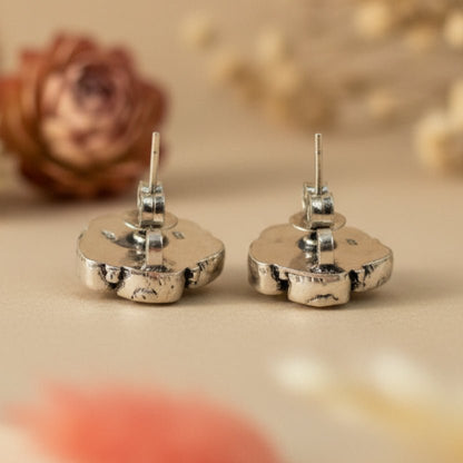 Meher Stud Earrings - Zirak Silver