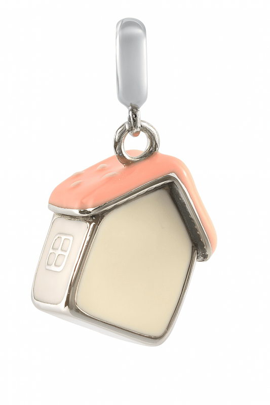 Miniature Enamel Cottage House Charm in 925 Silver - Zirak Silver