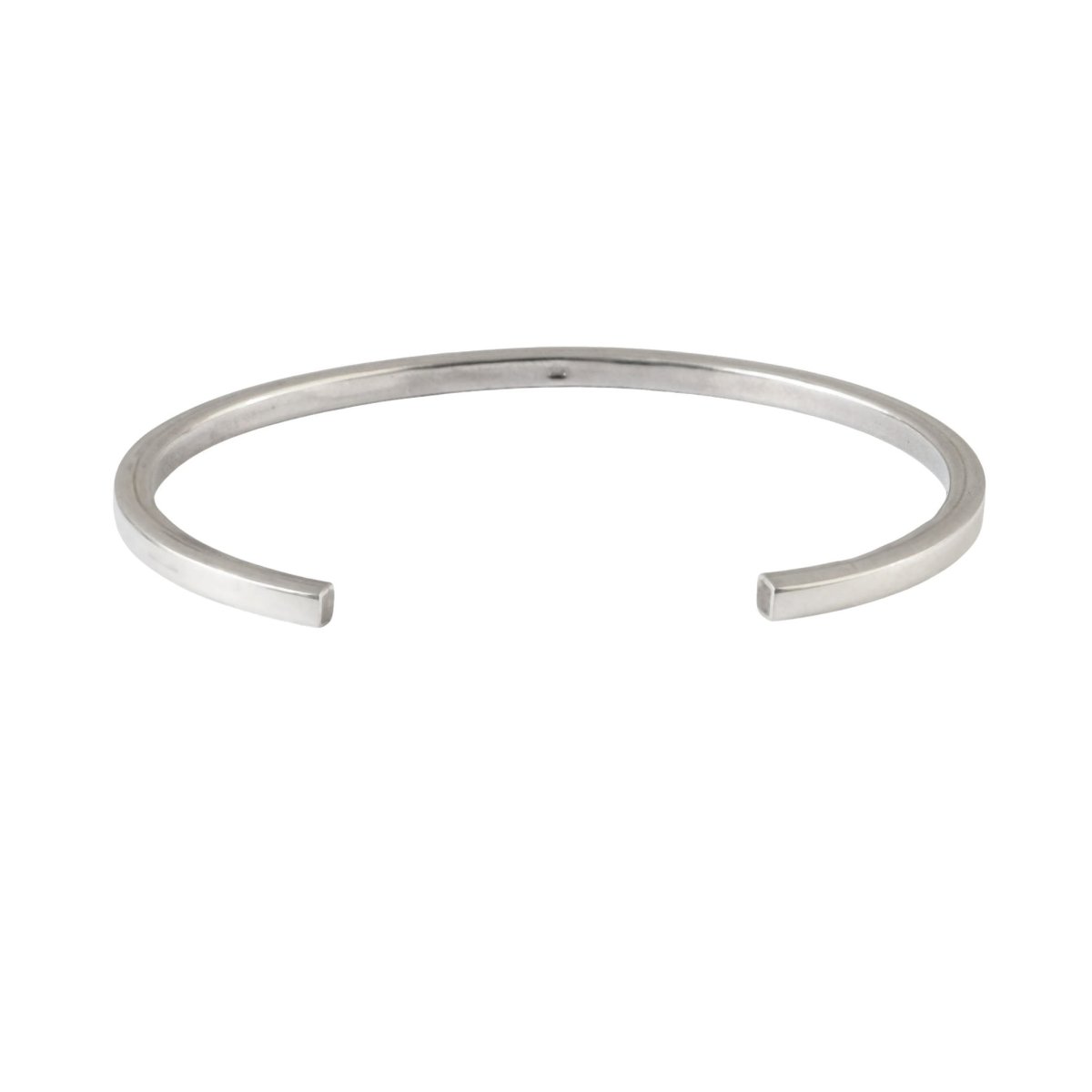Minimal 925 Silver Open Cuff Bracelet – Everyday Adjustable Silver Kada - Zirak Silver