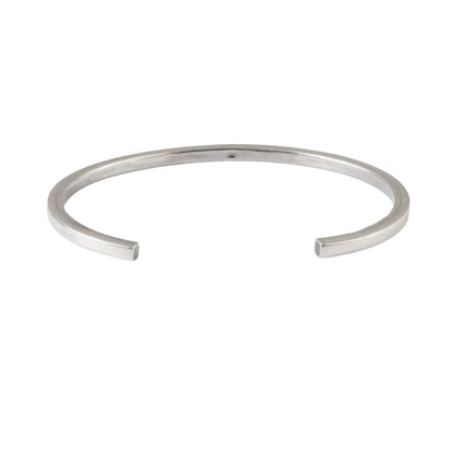 Minimal 925 Silver Open Cuff Bracelet – Everyday Adjustable Silver Kada - Zirak Silver