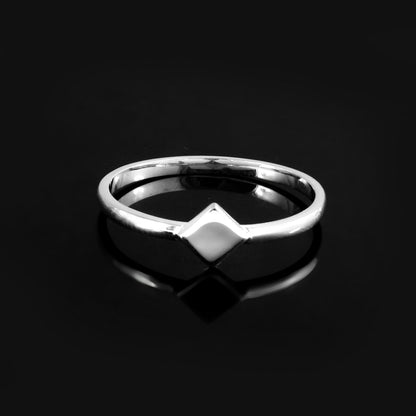 Minimal Geometric Silver Ring - Zirak Silver