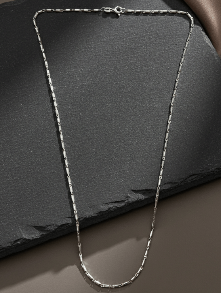 Minimalist 925 Sterling Silver Paperclip Chain Necklace - Zirak Silver