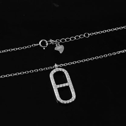 Minimalist Double Window Charm Necklace in 925 Silver - Zirak Silver