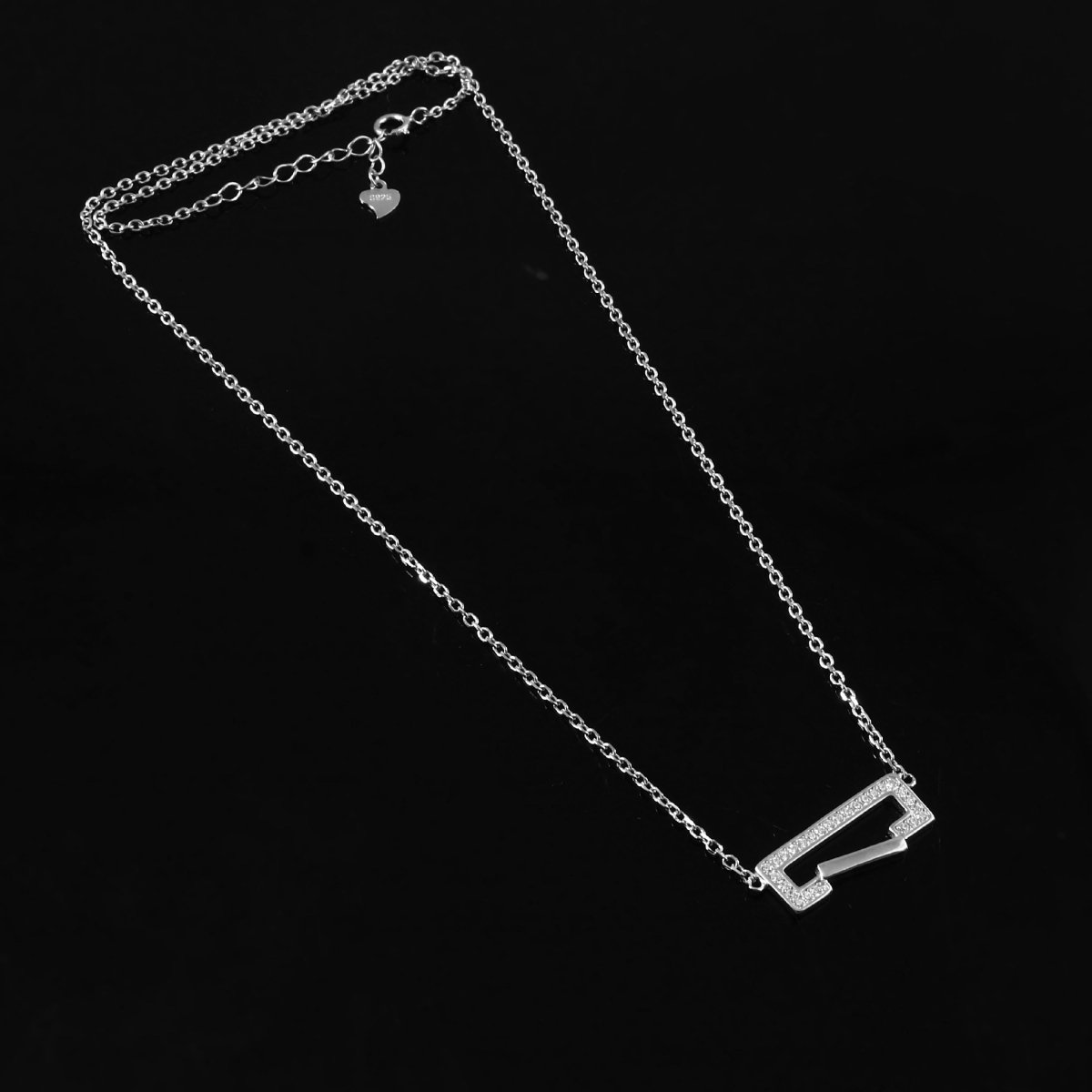 Minimalist Geometric Arrow Pendant in Sterling Silver - Zirak Silver