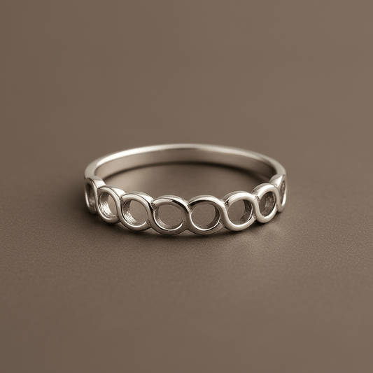 Minimalist Hollow Circle Band - Zirak Silver