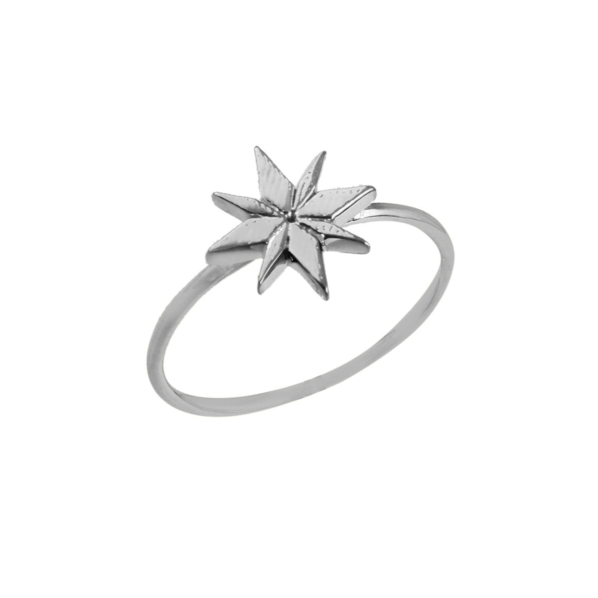 Minimalist North Star Ring - Zirak Silver