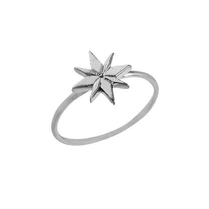 Minimalist North Star Ring - Zirak Silver