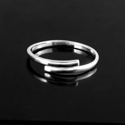Minimalist Overlap Band - Zirak Silver