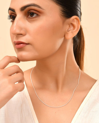 Mira Delicate Silver Snake Chain - Zirak Silver