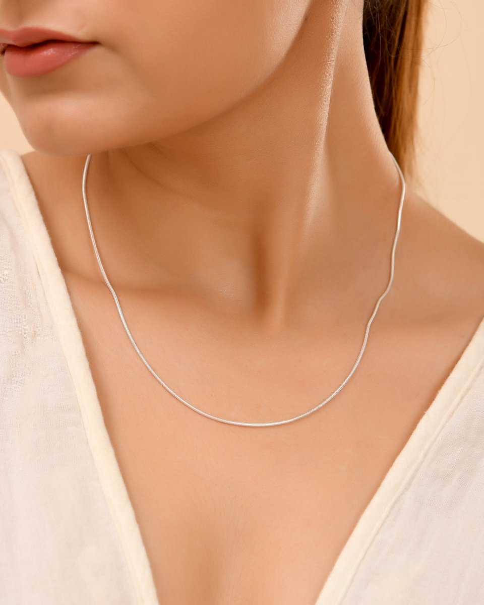 Mira Delicate Silver Snake Chain - Zirak Silver