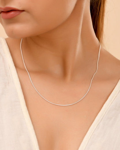 Mira Delicate Silver Snake Chain - Zirak Silver