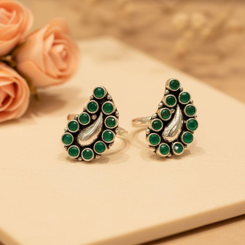 Morni Paan Bichiya Pair - Zirak Silver