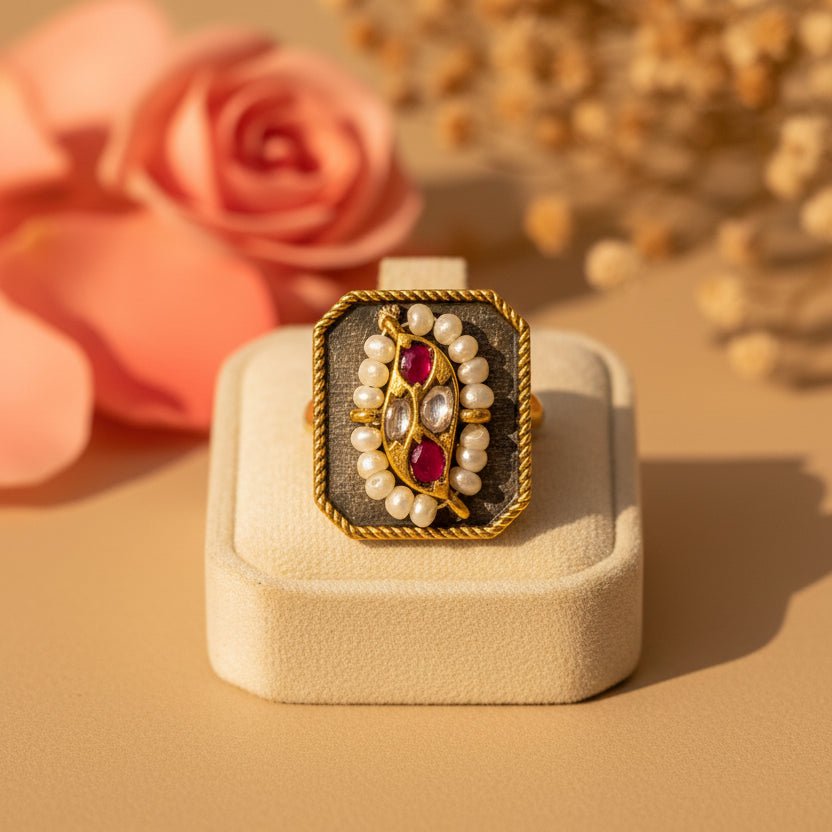 Moti Noor Ring - Zirak Silver
