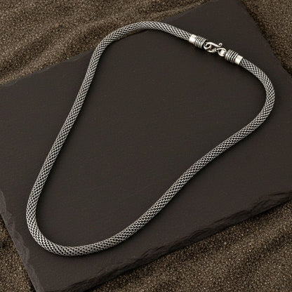 Naagvalli Chain – Oxidised Snake Silver Chain - Zirak Silver