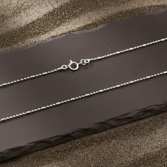 Najma Chain – Beaded Silver Chain - Zirak Silver