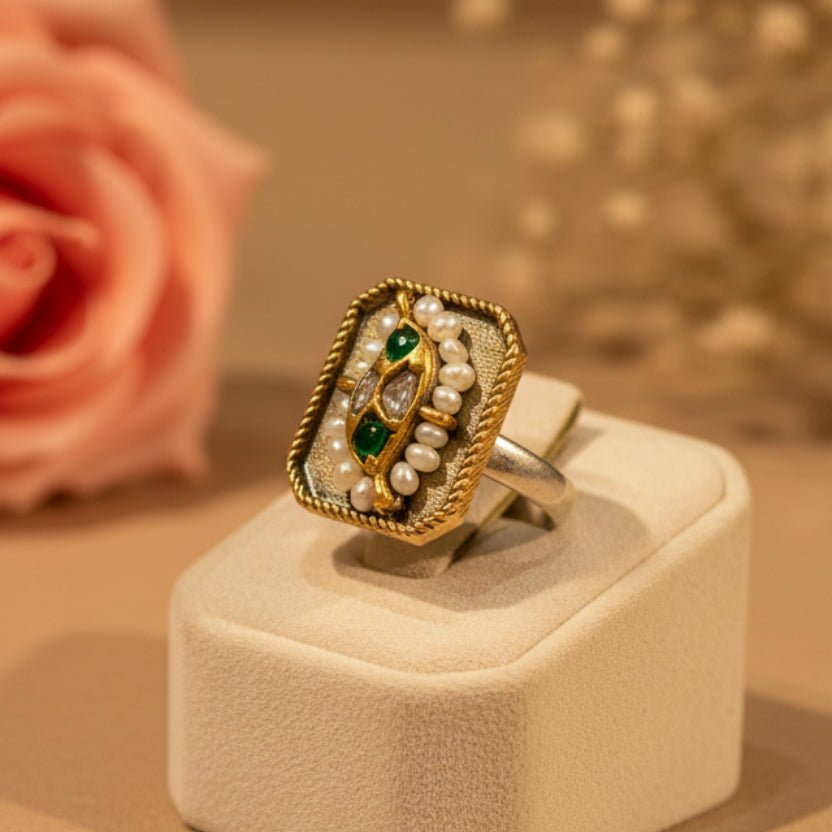 Nayantara Ring - Zirak Silver