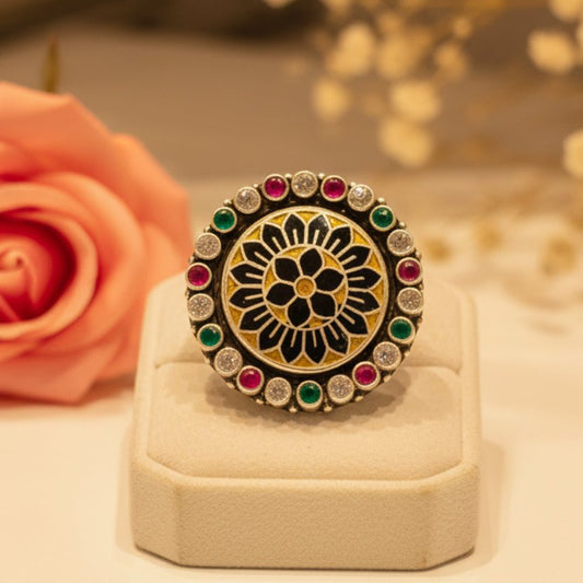 Nayantara Ring - Zirak Silver