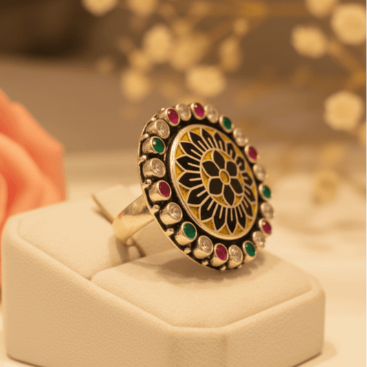 Nayantara Ring - Zirak Silver
