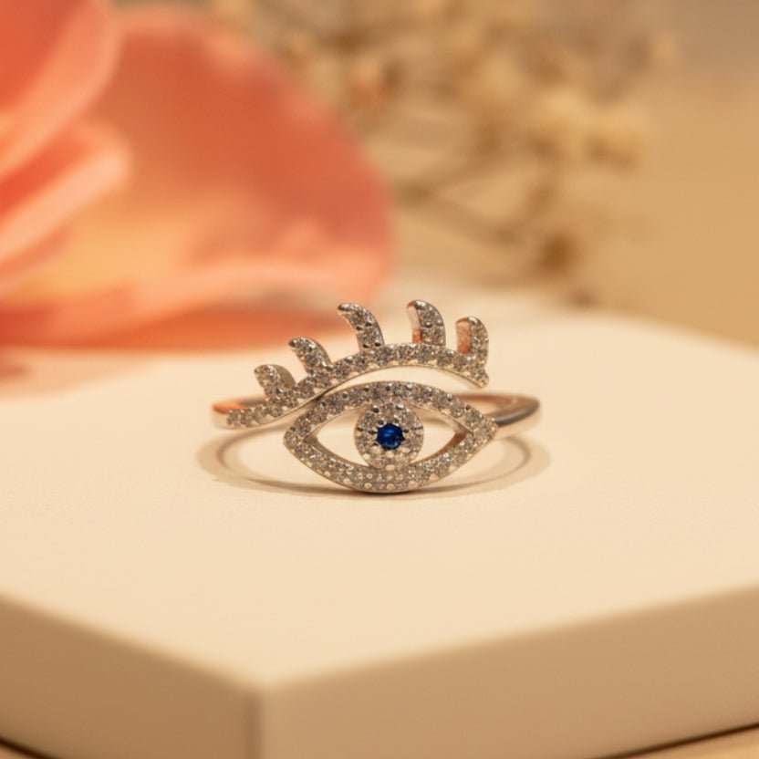 Nazar Naina Ring - Zirak Silver