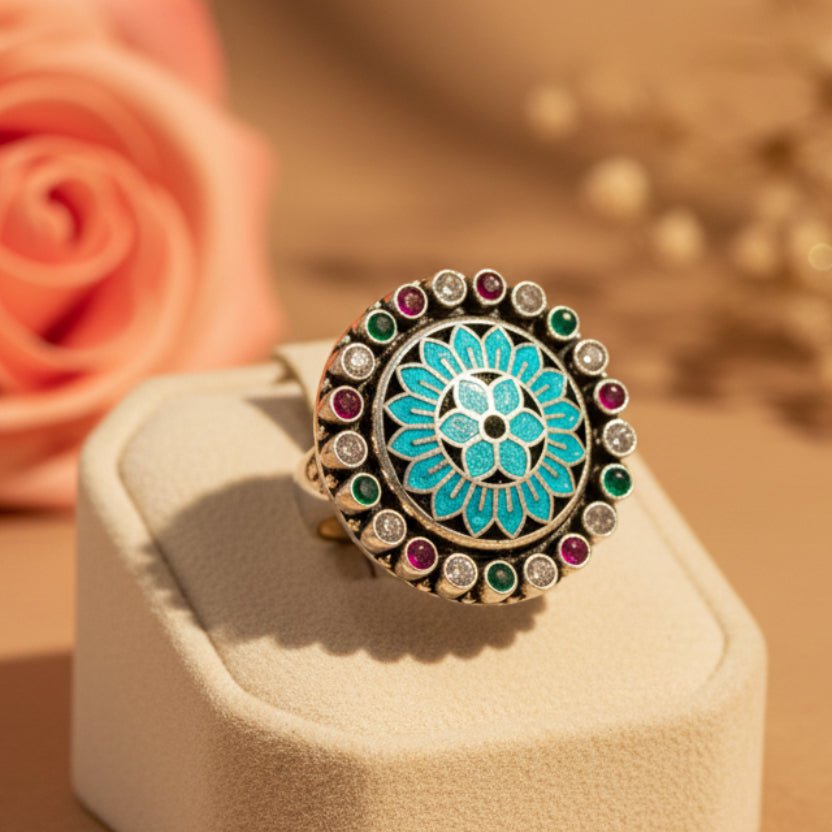 Neelkamal Ring - Zirak Silver