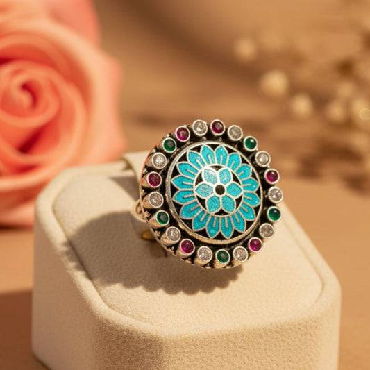 Neelkamal Ring - Zirak Silver