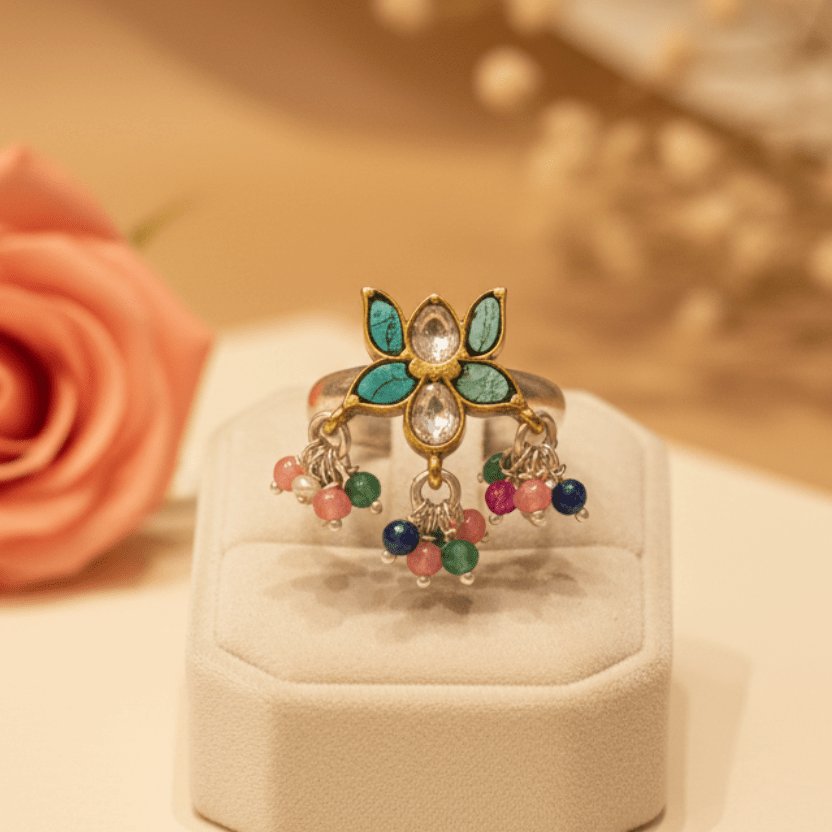 Neelkamal Ring - Zirak Silver
