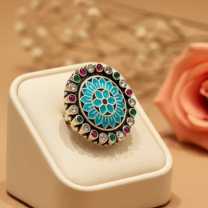 Neelkamal Ring - Zirak Silver