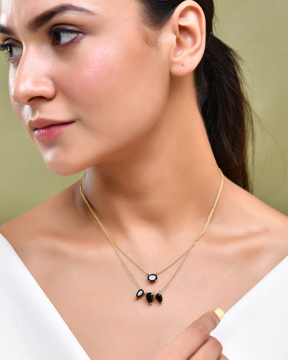 Noir Grace Necklace - Zirak Silver