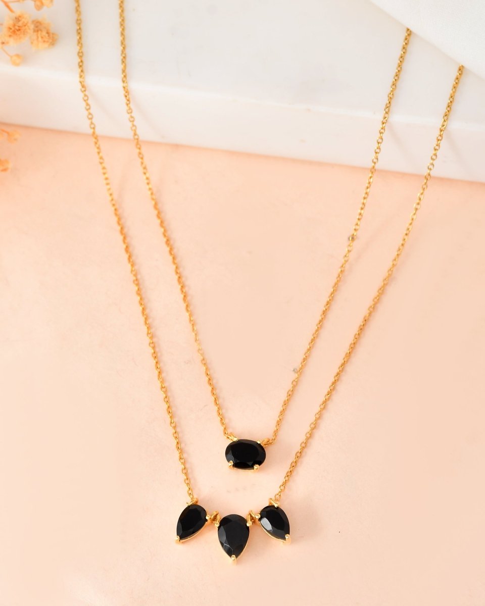 Noir Grace Necklace - Zirak Silver