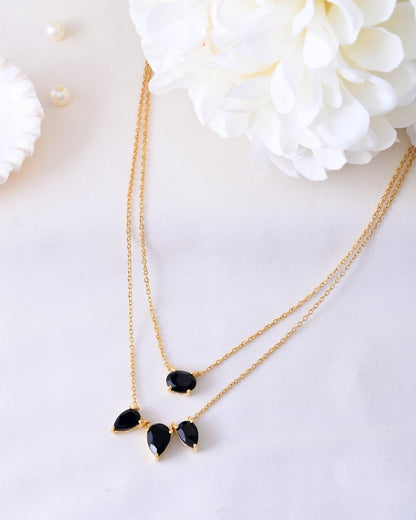 Noir Grace Necklace - Zirak Silver