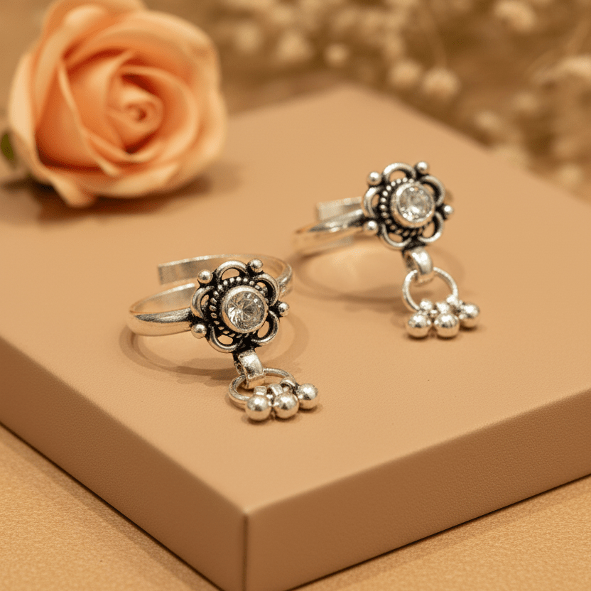 Noor Bichiya Pair - Zirak Silver