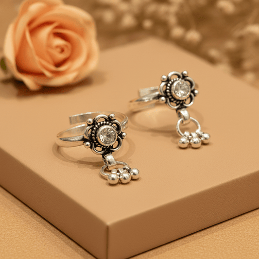Noor Bichiya Pair - Zirak Silver