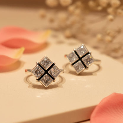 Noor Chaukadi Bichiya Pair - Zirak Silver