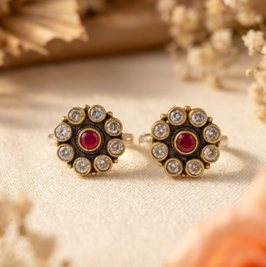 Noor Gulab Toe Ring