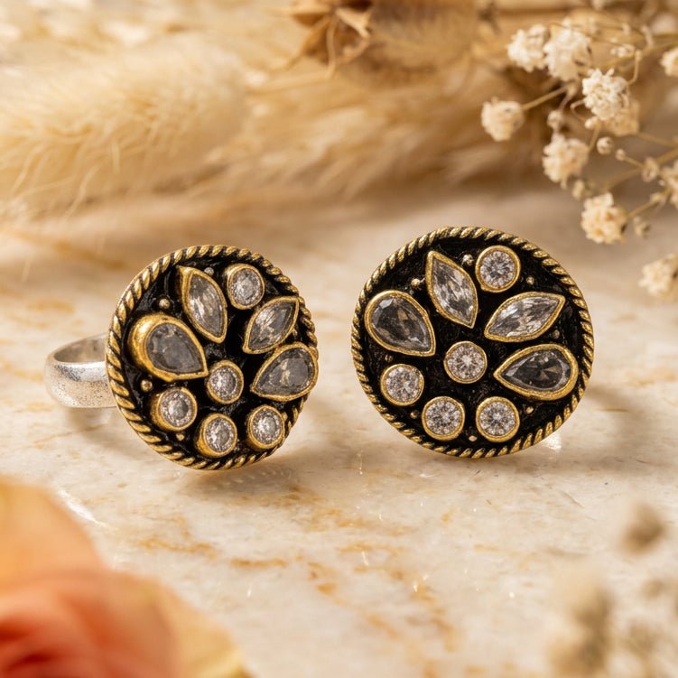 Noor Sitara Toe Ring - Zirak Silver