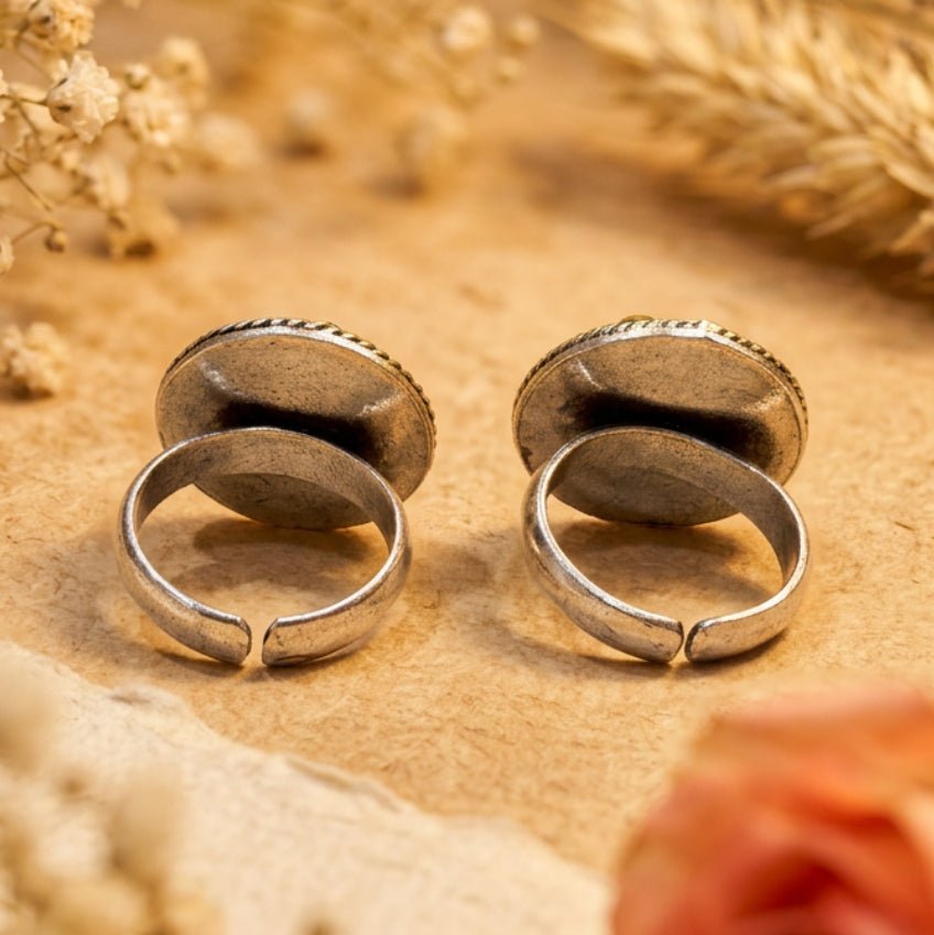 Noor Sitara Toe Ring - Zirak Silver