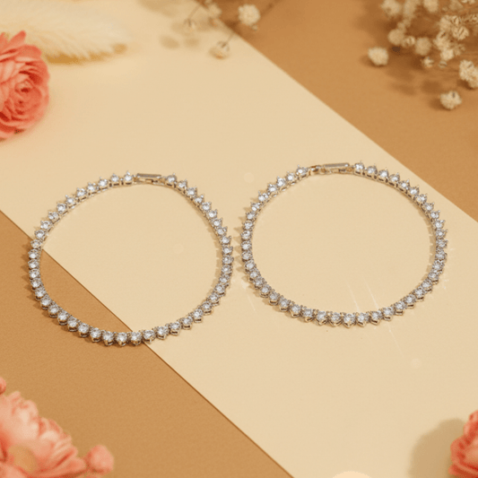 Noor Tennis Anklet - Zirak Silver
