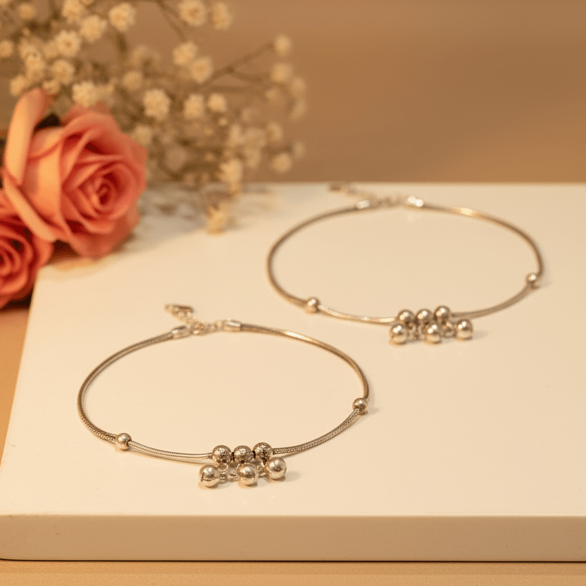 Nupur Ghungroo Bell Anklets - Zirak Silver