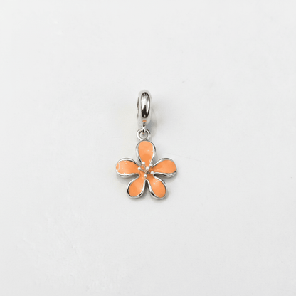 Orange Flower Charm - Zirak Silver