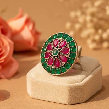 Padma Ring - Zirak Silver