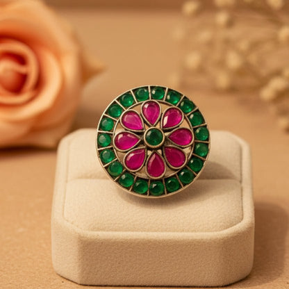 Padma Ring - Zirak Silver