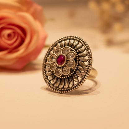 Padma Ring - Zirak Silver