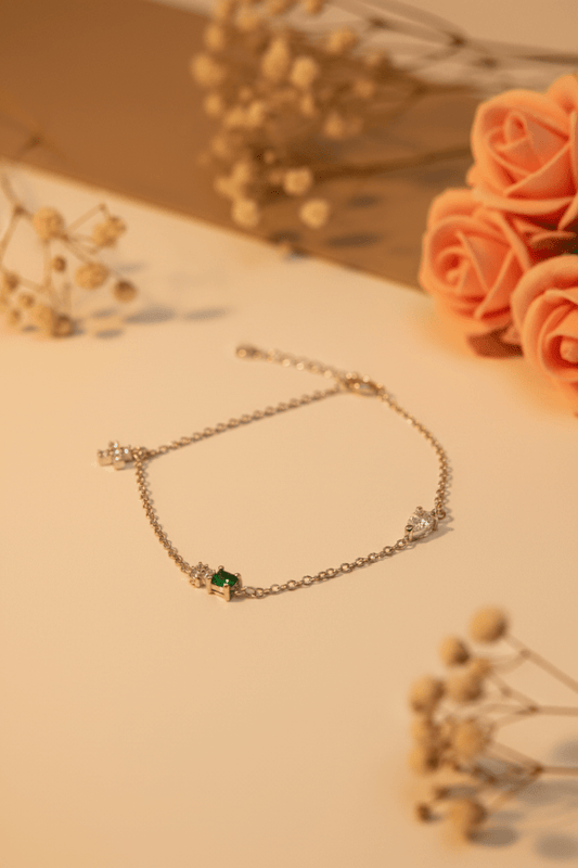 Panna Mixed Charm Bracelet - Zirak Silver