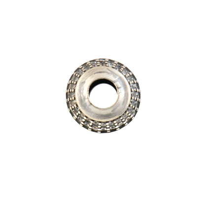 Pavé CZ Sterling Silver Spacer Charm Bead - Zirak Silver